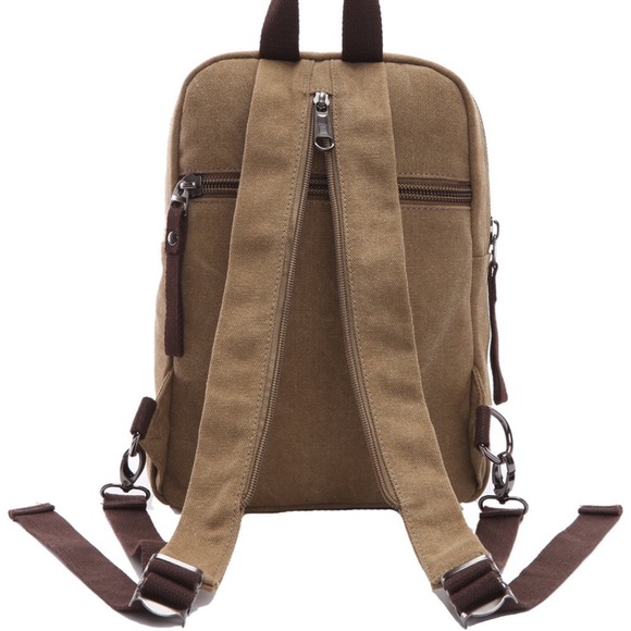 Men Vintage Backpack Shoulder Bag Daypack - Picture 2 of 2